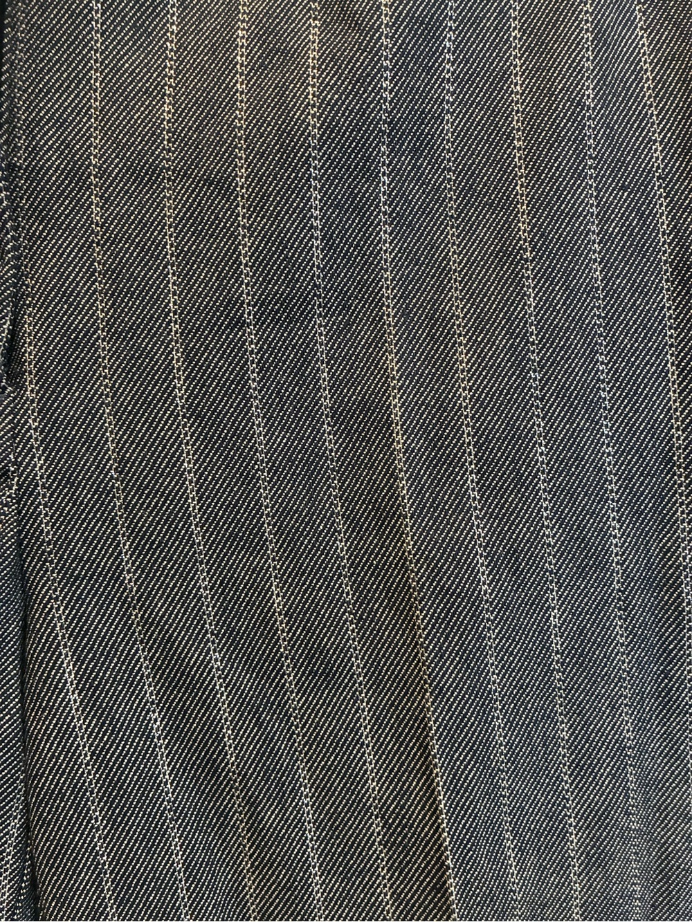 Karl Lagerfeld Paris Navy Metallic Pinstripe Flare Pants Size 0 - Picture 3 of 4